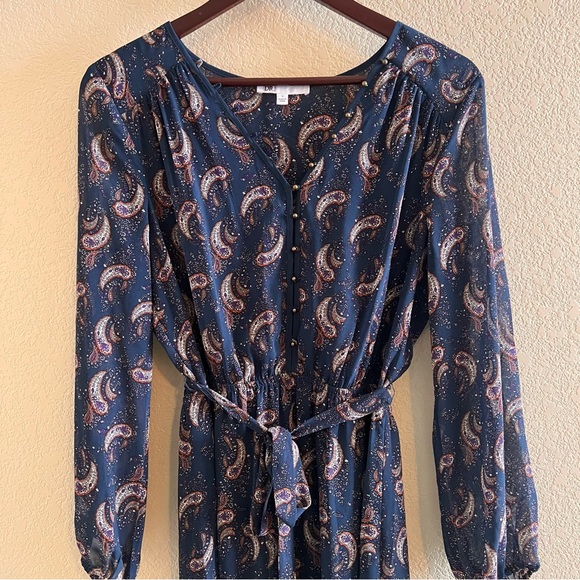 DR2 Midi Paisley Belted Dress Size Small - Picture 3 of 9